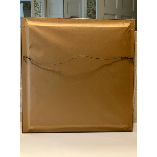 1970's Framed Handmade Needlepoint Lioness & Cub For Sale - Image 4 of 4