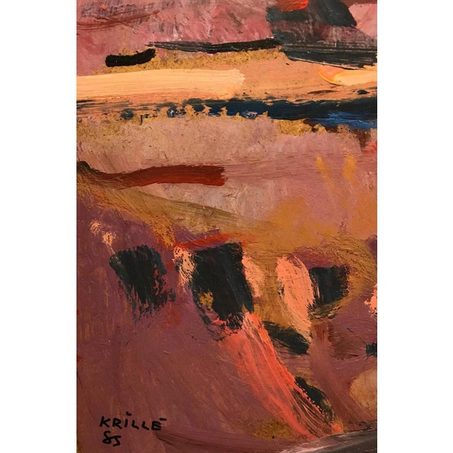 Contemporary Jean Krillé, Tableau No. 83, Oil on Wood, 1985 For Sale - Image 3 of 8