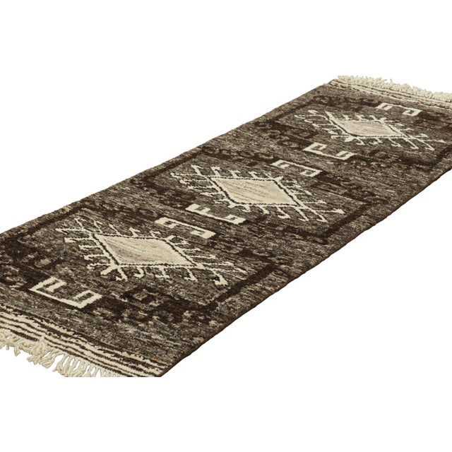 Rug & Kilim Rug and Kilim’s Tribal Style Kilim Runner Rug in Beige-Brown With Medallions For Sale - Image 4 of 6