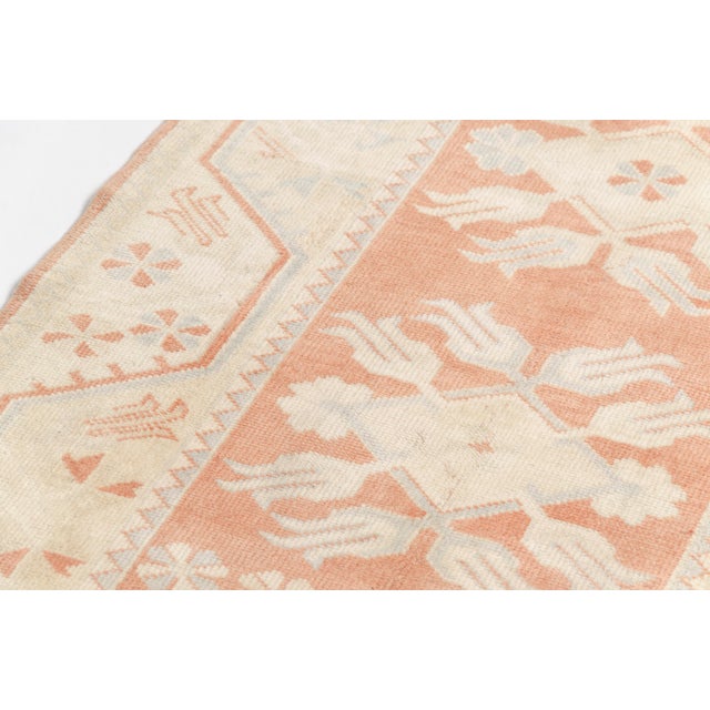 Turkish Mid 20th Century Bohemian Tan Colour Oushak Runner For Sale - Image 3 of 10