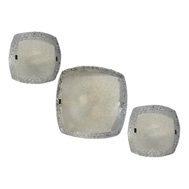 Vintage Murano Ceiling Lights, 1990s, Set of 3 For Sale
