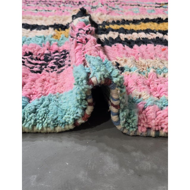 Bold Abstract Berber Wool Rug - 9.9 X 6.8 Ft For Sale - Image 4 of 8