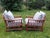 Vintage Rattan Armchairs with Quilted Seats, Set of 2 For Sale - Image 10 of 13