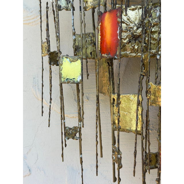 Metal 1970s Abstract Metal Wall Sculpture by Donald Buby of Carmel California For Sale - Image 7 of 12