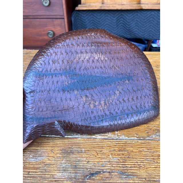 Vintage Japanese Carved Fish Shaped Sushi Tray, Nikkō-San, Circa 1950’s For Sale - Image 13 of 17