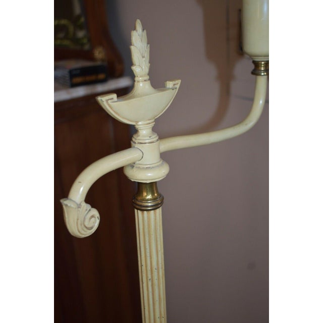 Vintage Ivory Swing Arm Floor Lamp For Sale - Image 4 of 12