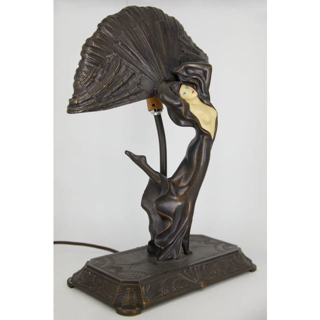 JB Hirsch Art Deco Figural Lamp Chairish