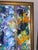 Gold Vintage Large Abstract Impasto Oil Painting With Floral Motifs in a Gold Frame. For Sale - Image 8 of 12