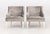 Pair of Jonathan Adler Gray Velvet Upholstered Arm Chairs, Jonathan Adler Furniture labels to undersides. 27.75" H x...