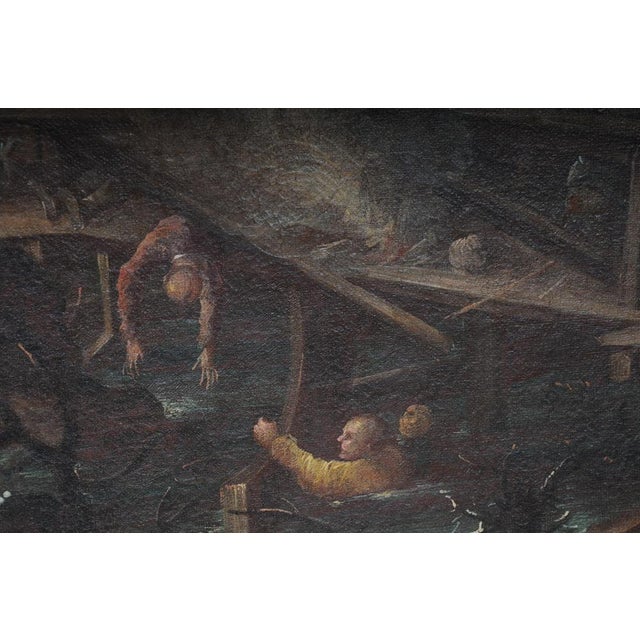 Mid 18th Century Ottoman Artist, Battle Scene, 1740, Oil on Canvas For Sale - Image 5 of 18