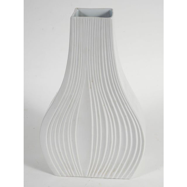 This is a vintage Naaman Art Line "Onion" vase featuring a textured white porcelain design.Designer/Brand: Naaman Art...
