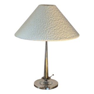 Silver-Plated Table Lamp by Elis Bergh for CG Hallberg, 1920s For Sale
