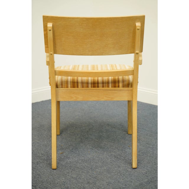 Wood Bernhardt Furniture Blonde Contemporary Modern Dining Arm Chair For Sale - Image 7 of 10