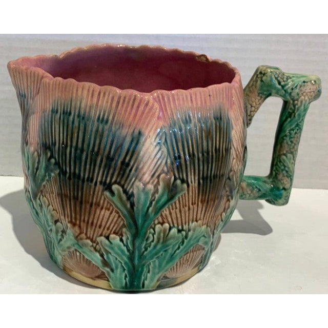 Late 19th Century Collection of Six Etruscan Majolica Shell and Seaweed Pitchers For Sale - Image 9 of 13