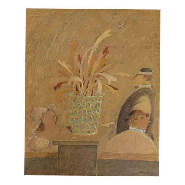 Alberto Gallerati, A Very Rare Specimen of Lopopulus, Oil on Canvas, 1970s For Sale