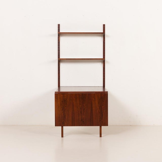 Shelving Wall Unit with Extendable Desk by Poul Cadovius for Cado, 1960s, Set of 5 For Sale - Image 4 of 15