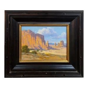 David Chapple -Monument Valley Landscape, Arizona-Impressionist Oil Painting