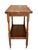 Antique English Jacobean Style Oak Flip Top Game Table Bar Cart Carved Frieze For Sale - Image 4 of 18