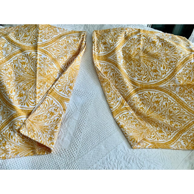 Ethan Allen Discontinued Ethan Allen Pillow Sham in Saffron | Eastern Accents/ a Pair For Sale - Image 4 of 12