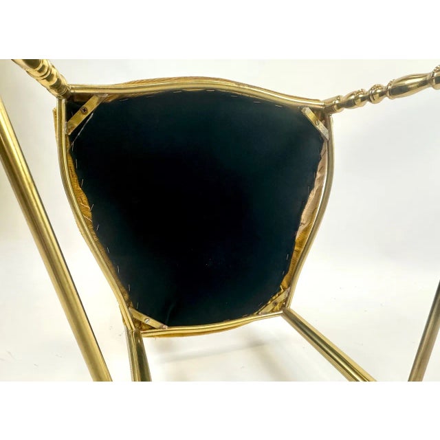 Mid-Century Brass Chiavarine Chair attributed to Giuseppe Gaetano Descalzi for Chiavari, 1960s For Sale - Image 12 of 13