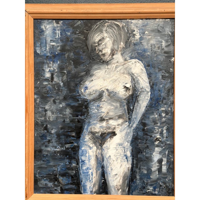 So, Lady in Blue, 1950s, Oil on Canvas, Framed For Sale - Image 8 of 18