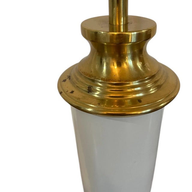 Late 20th Century Large Ceramic and Brass Gourd Lamp For Sale In Washington DC - Image 6 of 9