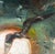 The artwork depicts a nightjar in mid-flight, its wings outstretched against a dynamic, swirling background of deep greens...