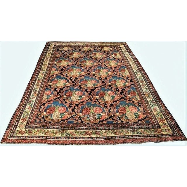 Genuine Hand Knotted Authentic Antique Persian Bijar Rug - 11'7"x 15'5" For Sale - Image 12 of 13