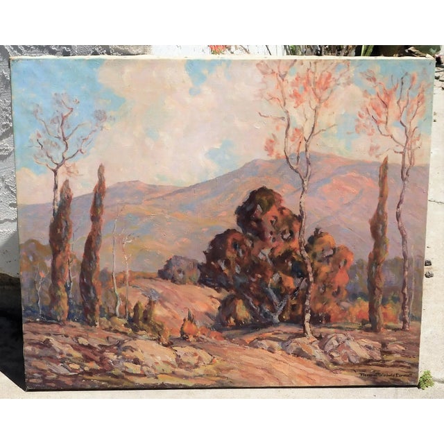 Early 20th Century Florence Earnist Early Ca Artist B. 1890 Oil/Canvas 25 X 30, Vintage Gl Frame For Sale - Image 5 of 8