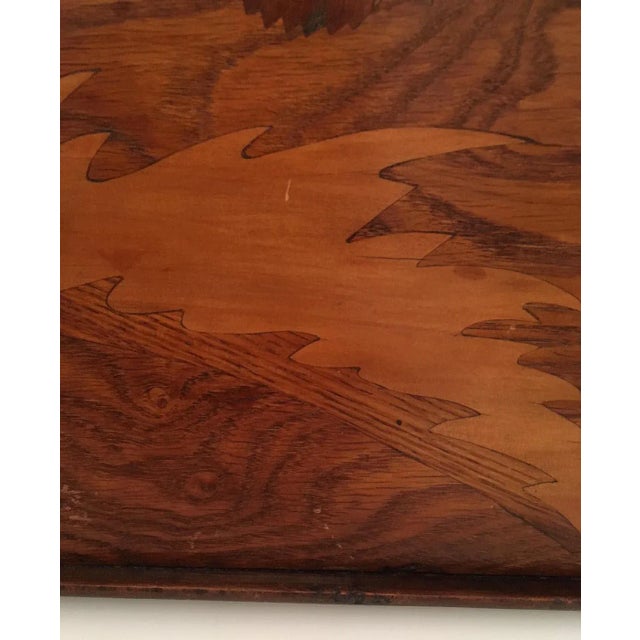 Emile Gale' French Cross De Lorraine Art Nouveau Marquetry Wood Tray For Sale In Chicago - Image 6 of 10
