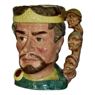 Vintage Large Royal Dalton D6667 "Shakespearean Collection" Mug W/Handle/Faces For Sale