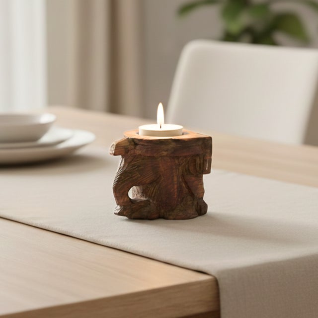 Dimensions: 4" W x 4.5" D x4.5" H This piece is an old architectural element and is handcrafted by artisans using basic...