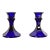 Elsa Peretti for Tiffany & Co. Cobalt Blue Murano Glass Candlesticks, Pair For Sale