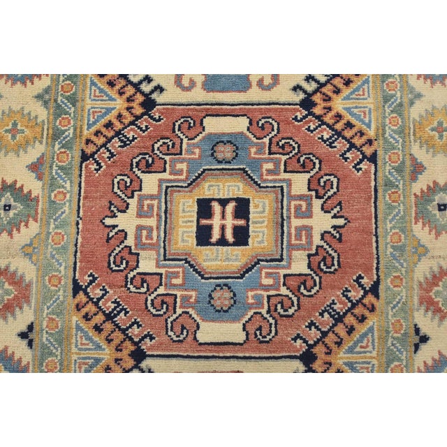 Red Kazak Runner 2’8” X 9’9” Red Wool Tribal Hand-Knotted Oriental Rug For Sale - Image 8 of 12