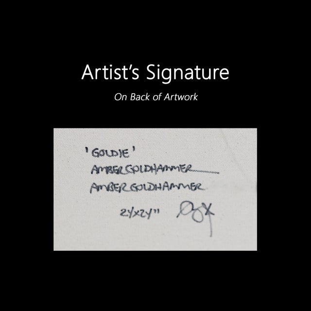 Goldie - Abstract Fiery 'I Love You' Graffiti Mixed Media Painting on Canvas Original Artwork by Amber Goldhammer For Sale - Image 9 of 9