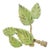 Vintage Tole Leaf Lamp Finials, Pale Green & Patina Gold Italian , Pair For Sale