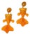 KOÏ, Pendant earrings, Orange, Stud For Sale