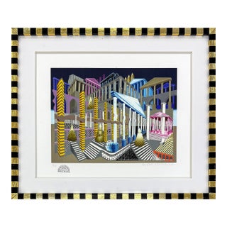 Pedro Friedeberg, El Siglo De Pericles, Hand Signed Serigraph, Custom Framed, Edition 5/42 For Sale