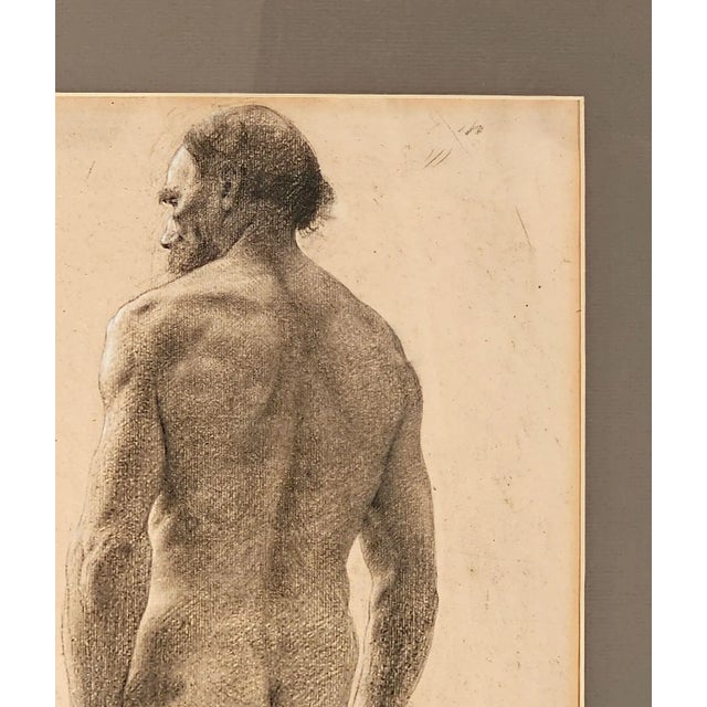 Figurative Large Academic Drawing by Gabriel Rodigue, France Circa 1890 For Sale - Image 3 of 5