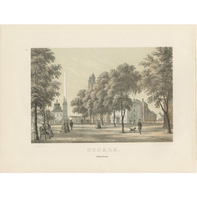 A. Nay, Uppsala Odinslund Park View, Tinted Lithograph, 1877 For Sale - Image 12 of 12