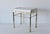 Metal George Koch Style Faux Bamboo Brass Rectangular Padded White Vinyl Seat Vanity Stool Bench Vintage Hollywood Regency For Sale - Image 7 of 17