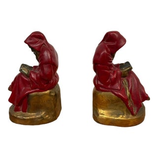 Armor Bronze Company Monk Bookends, Pair For Sale