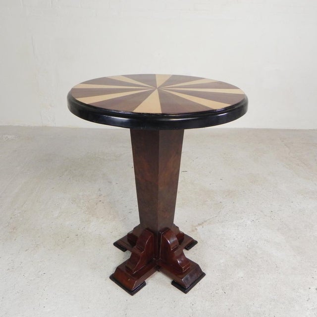 Art Deco Table with Inlaid Wood, 1990s For Sale - Image 17 of 18