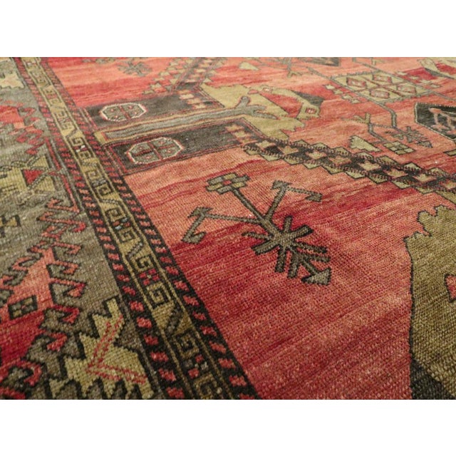 Mid-20th Century Handmade Turkish Tribal Room Size Accent Rug For Sale In New York - Image 6 of 10