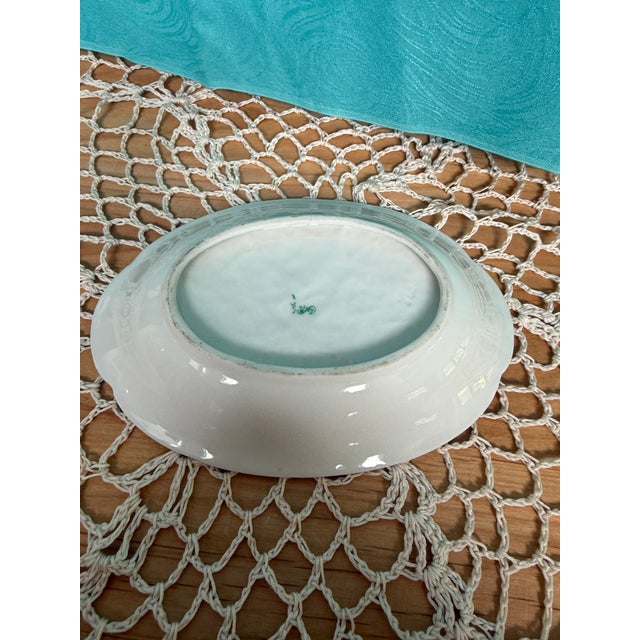 1930s Art Deco Porcelain Hand Painted Candy Dish For Sale - Image 4 of 6