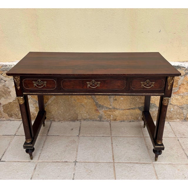 Late 19th Century French Louis XVI Oak Console Table with Ormolu Mounts For Sale - Image 6 of 8