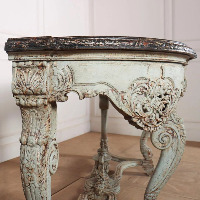 Spanish Painted Console Table, 1890s For Sale - Image 4 of 11