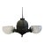 Late 19th-Early 20th C. Victorian Double Arm "The Angle Lamp Co. Ny" Ceiling Fixture Patinated & Copper Finished Surface For Sale