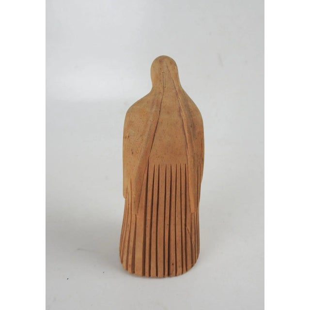Vintage Folk Art Hand Carved Figure of Woman For Sale - Image 4 of 8