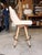 Contemporary Interlude Home Cream Leather Swivel Counter Stool With Light Wood Legs For Sale - Image 3 of 6
